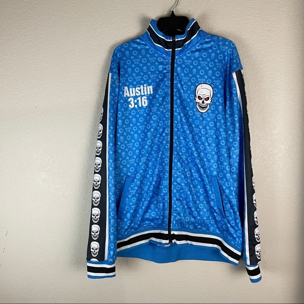 Vintage Steve Austin Chalk Line WWE Jacket Size XL